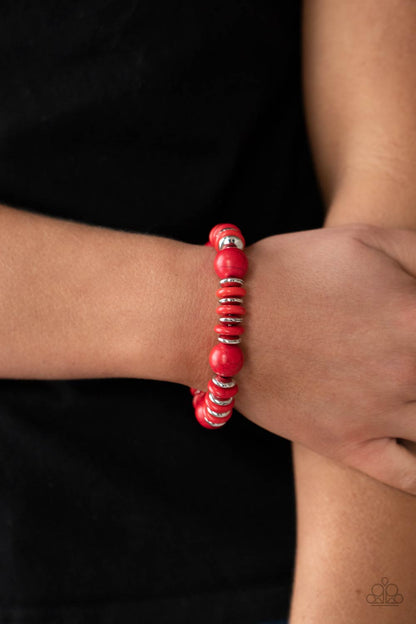 Rustic Rival - red - Paparazzi bracelet