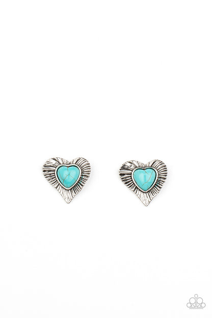 Rustic Romance - blue - Paparazzi earrings