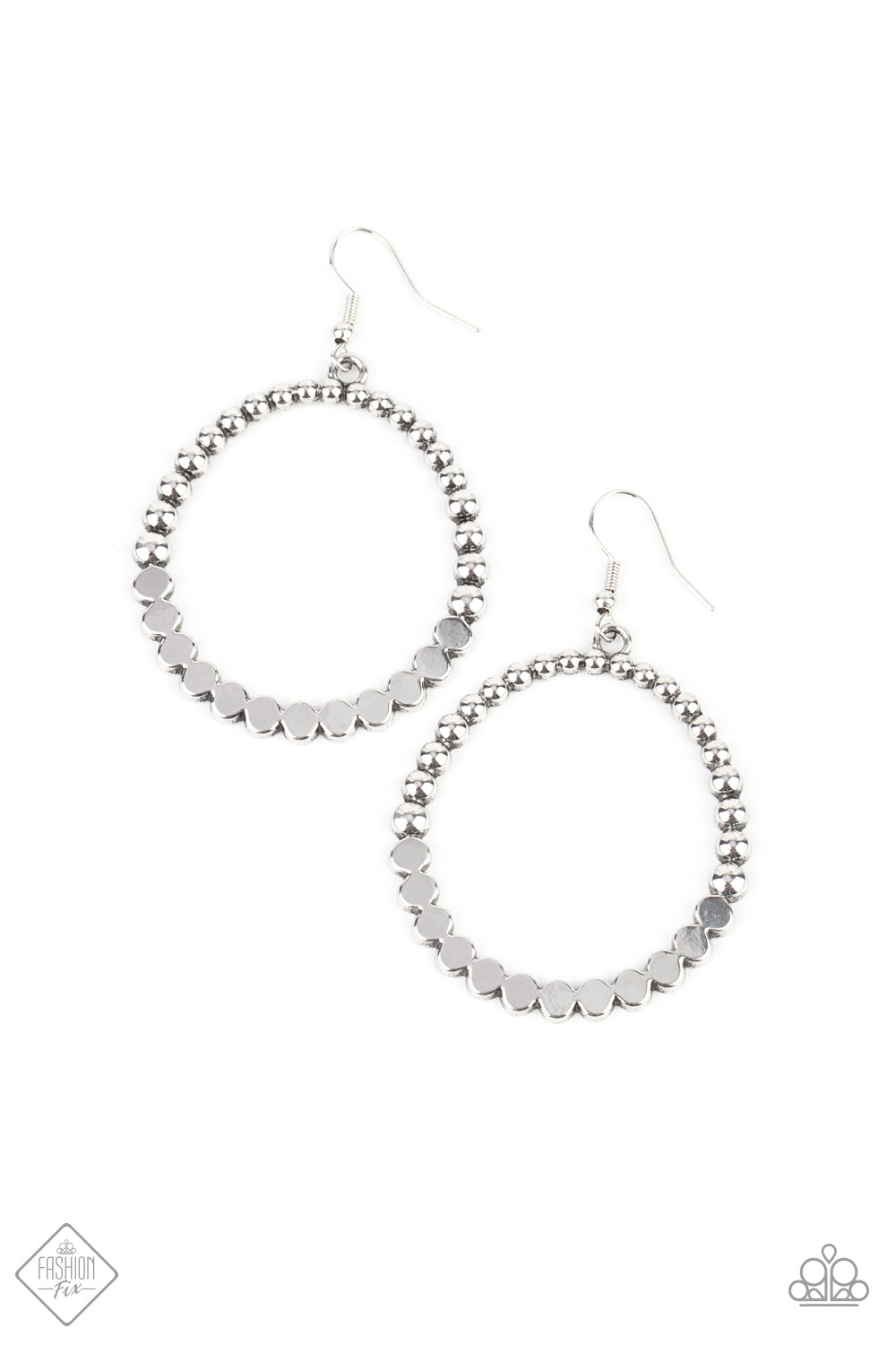 Rustic Society - silver - Paparazzi earrings