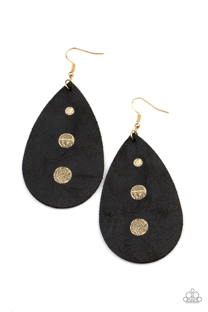 Rustic Torrent - black - Paparazzi earrings