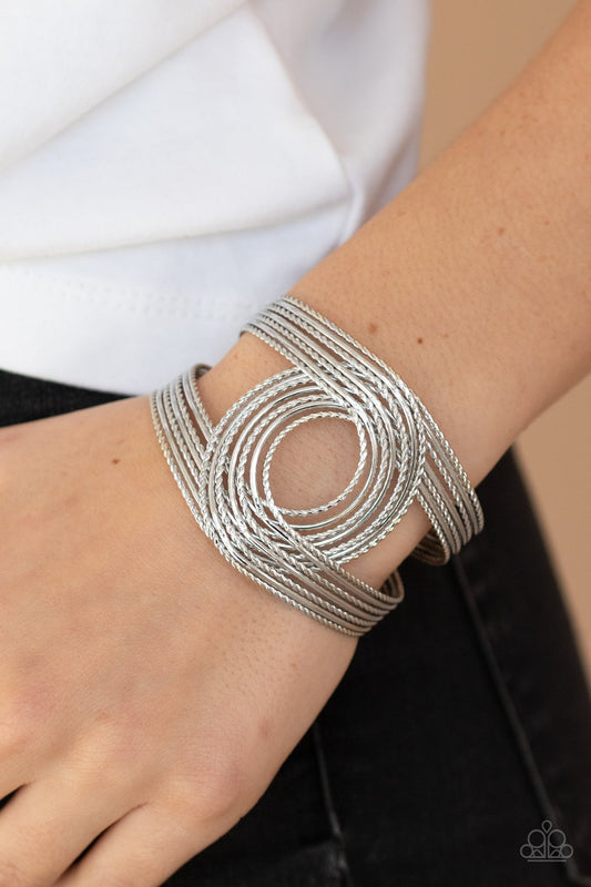 Rustic Coils-silver-Paparazzi bracelet
