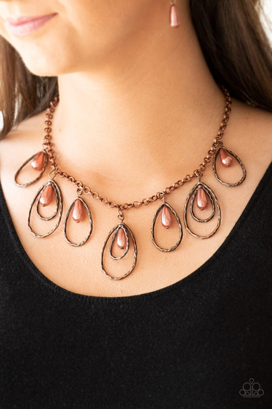 Rustic Ritz - copper - Paparazzi necklace