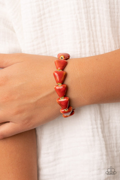 SHARK Out of Water - red - Paparazzi bracelet