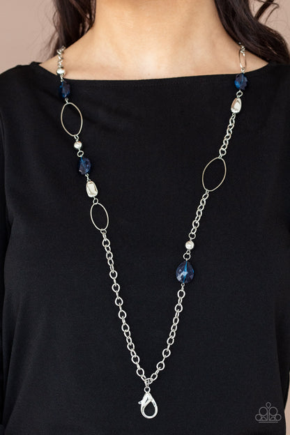SHEER As Fate - blue - Paparazzi LANYARD necklace