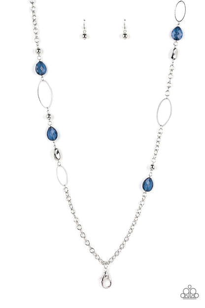 SHEER As Fate - blue - Paparazzi LANYARD necklace