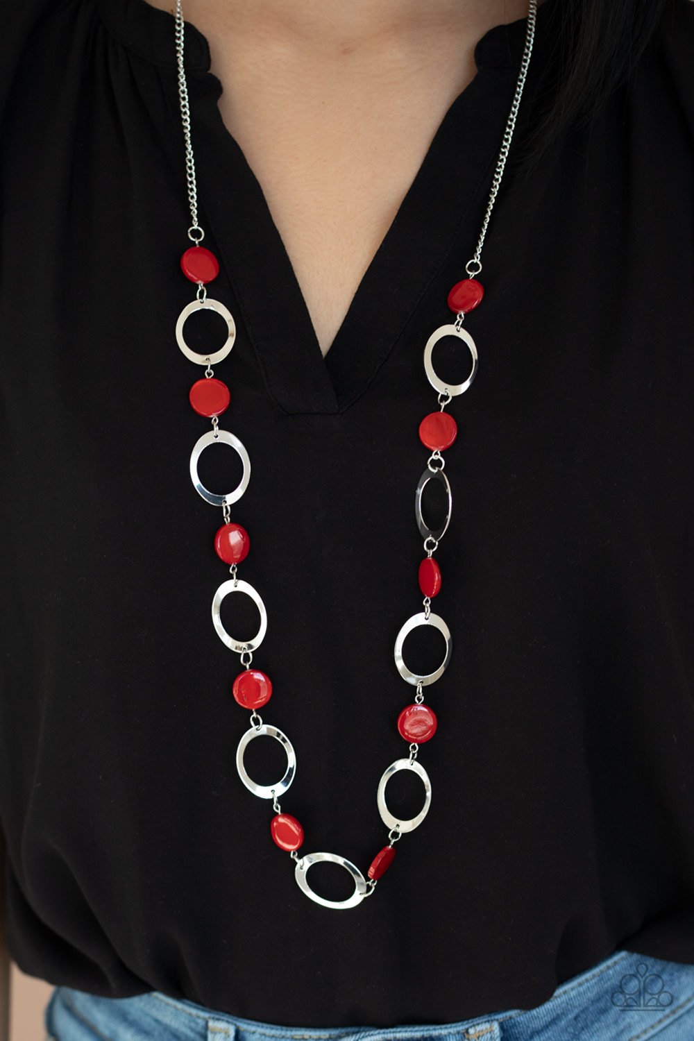 SHELL Your Soul-red-Paparazzi necklace