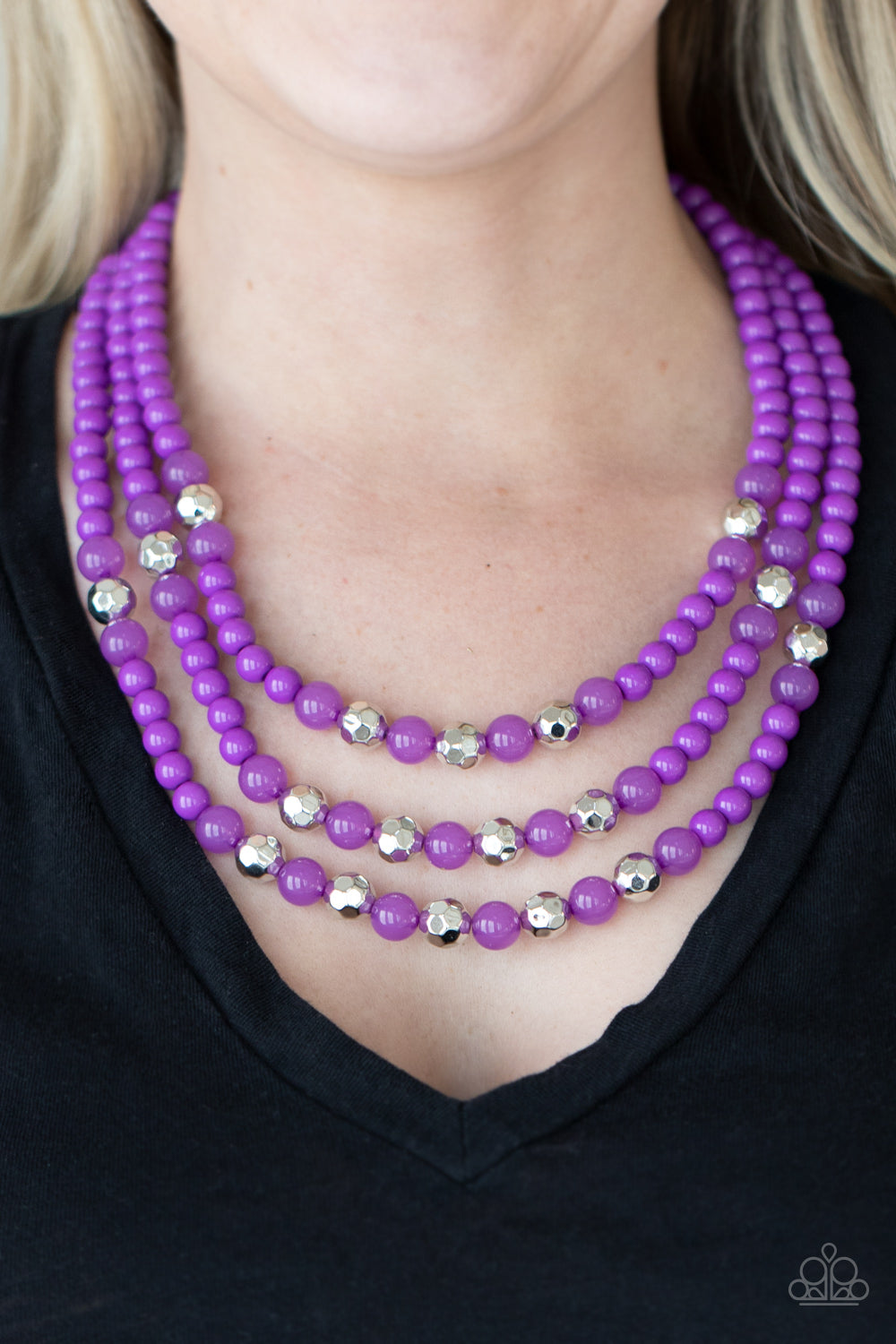 STAYCATION All I Ever Wanted - purple - Paparazzi necklace
