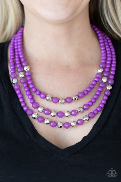 STAYCATION All I Ever Wanted - purple - Paparazzi necklace