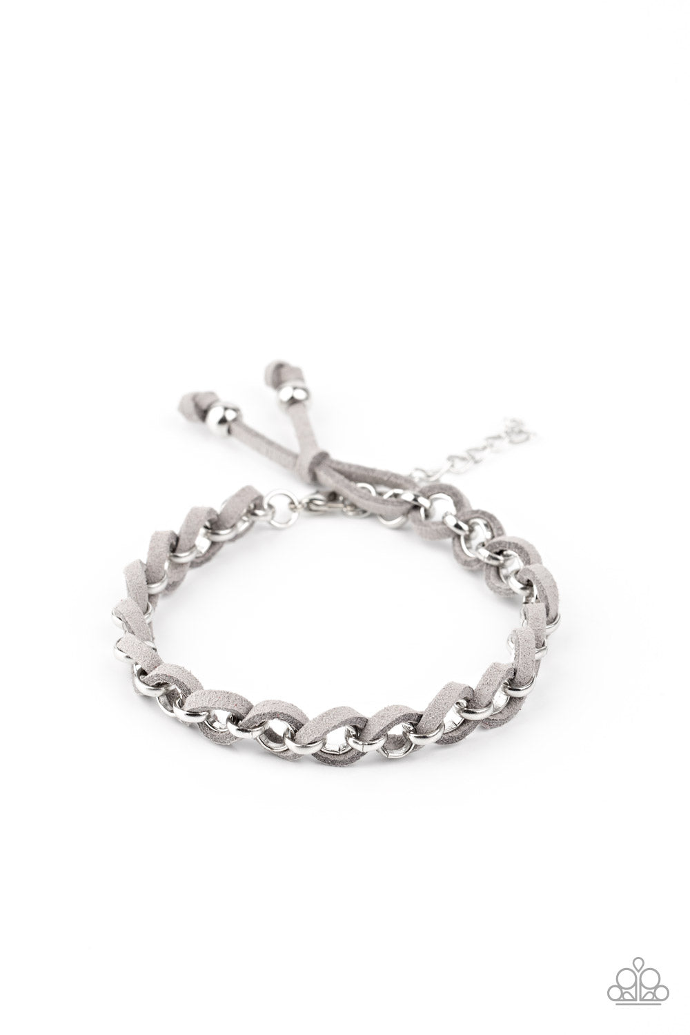 SUEDE Side to Side - silver - Paparazzi bracelet