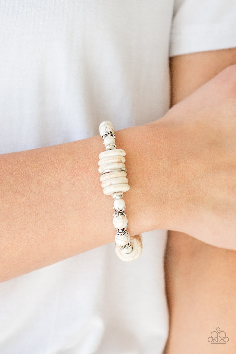 Sagebrush Serenade-white-Paparazzi bracelet