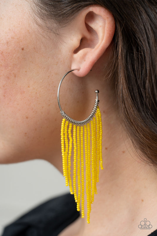 Saguaro Breeze - yellow - Paparazzi earrings