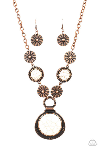 Saguaro Garden - copper - Paparazzi necklace