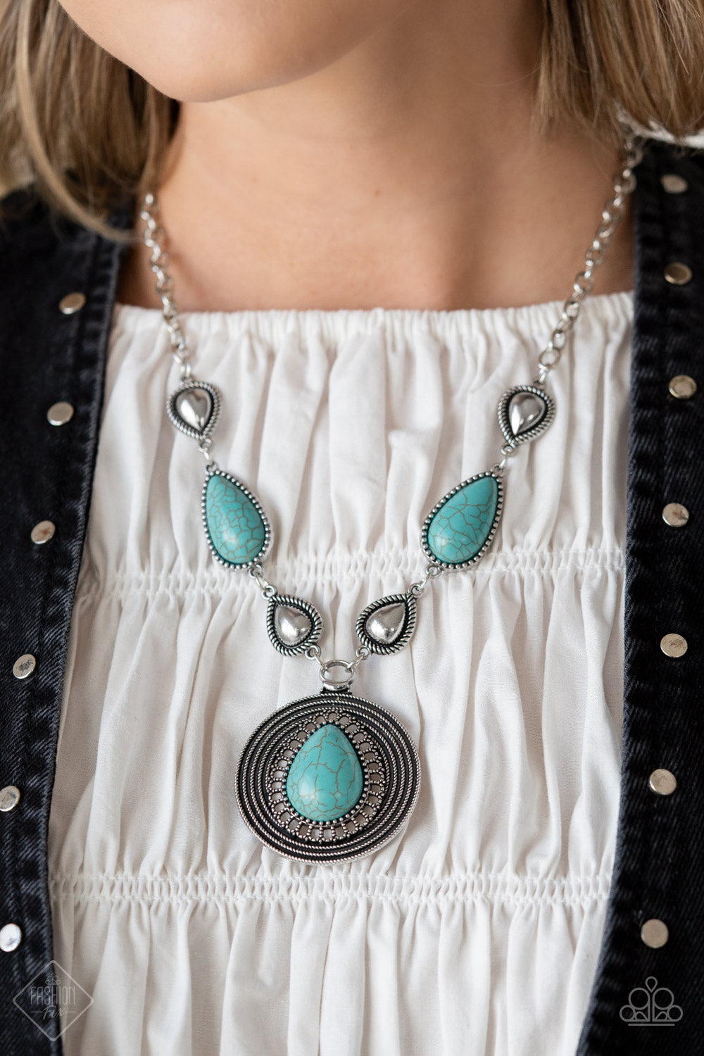 Saguaro Soul Trek - blue - Paparazzi necklace
