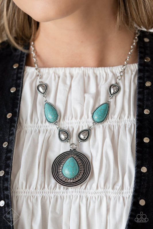 Saguaro Soul Trek - blue - Paparazzi necklace