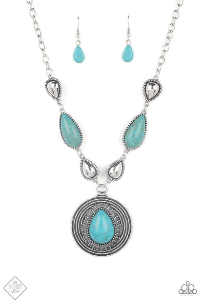 Saguaro Soul Trek - blue - Paparazzi necklace