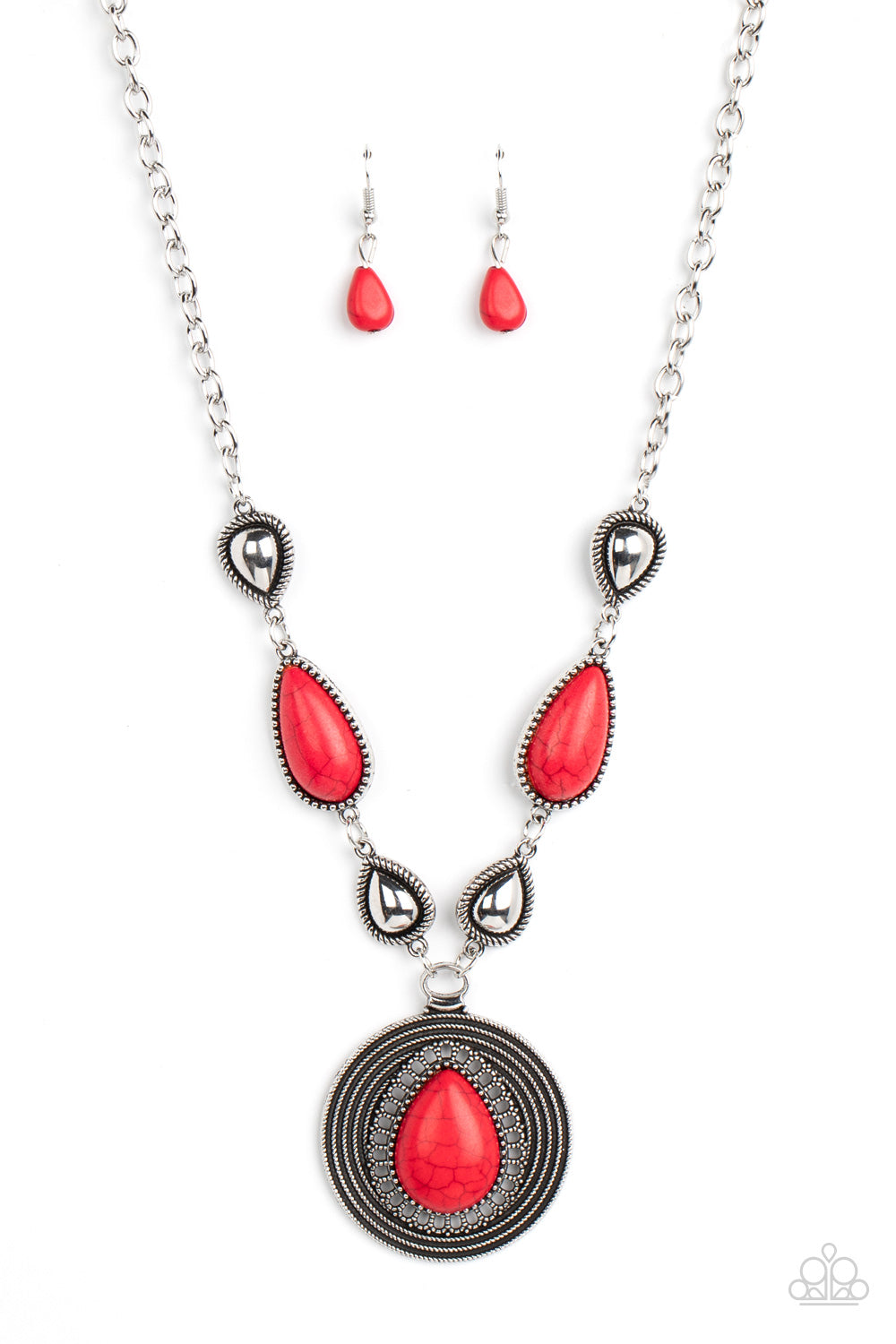 Saguaro Soul Trek - red - Paparazzi necklace