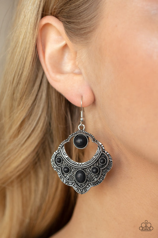 Saguaro Sunset - black - Paparazzi earrings