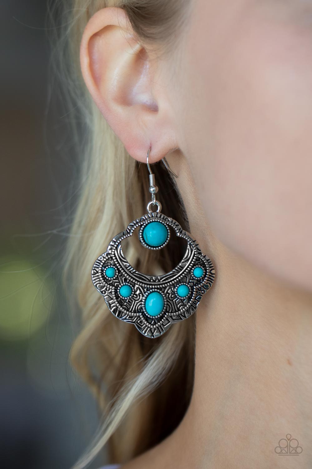 Saguaro Sunset - blue - Paparazzi earrings