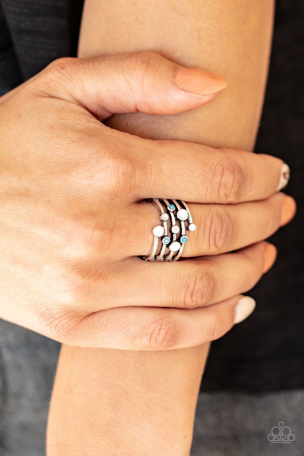 Saguaro Skies-white-Paparazzi ring