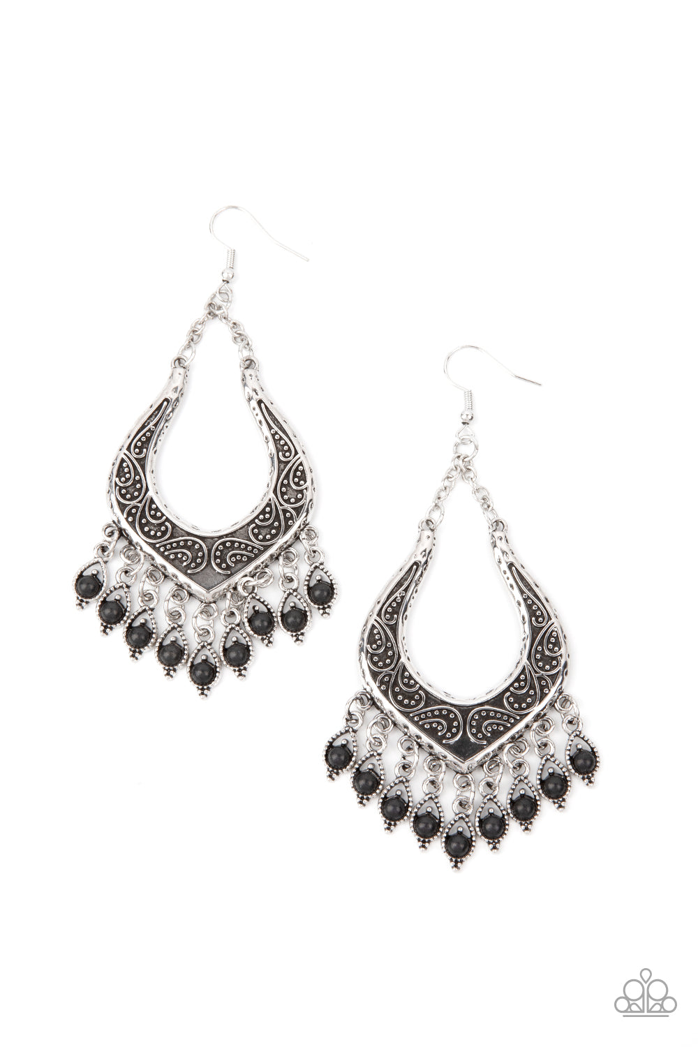 Sahara Fiesta - black - Paparazzi earrings