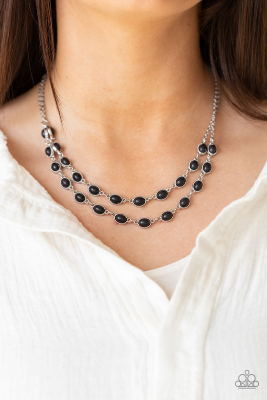 Sahara Safari - black - Paparazzi necklace