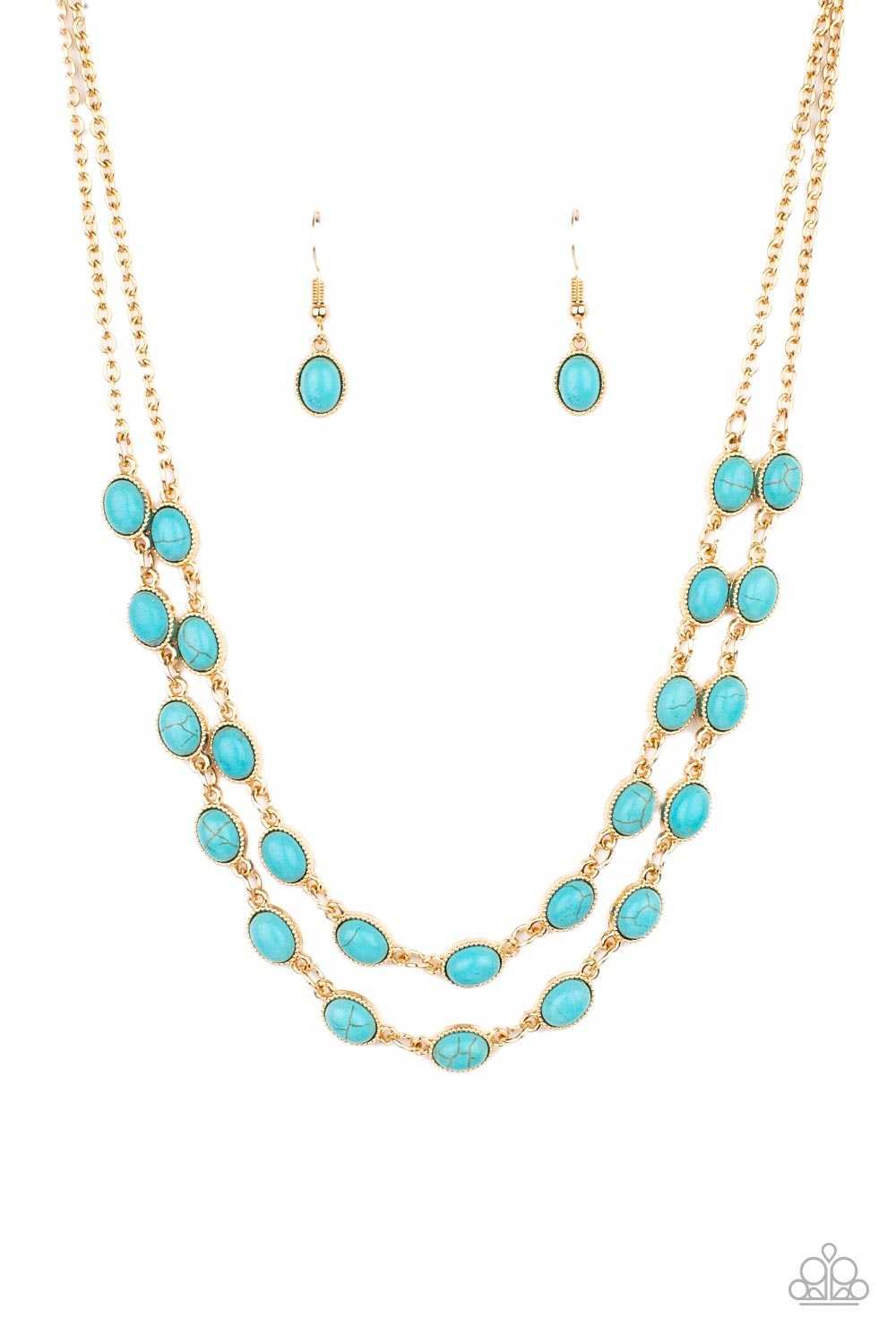 Sahara Safari - blue - Paparazzi necklace