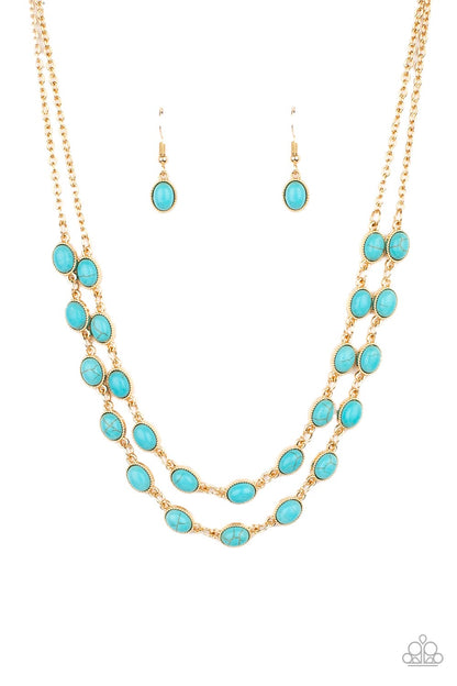 Sahara Safari - blue - Paparazzi necklace