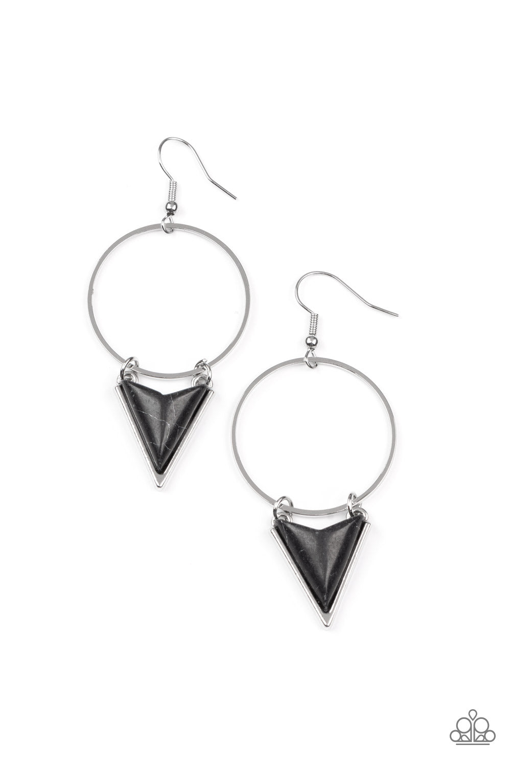 Sahara Shark - black - Paparazzi earrings