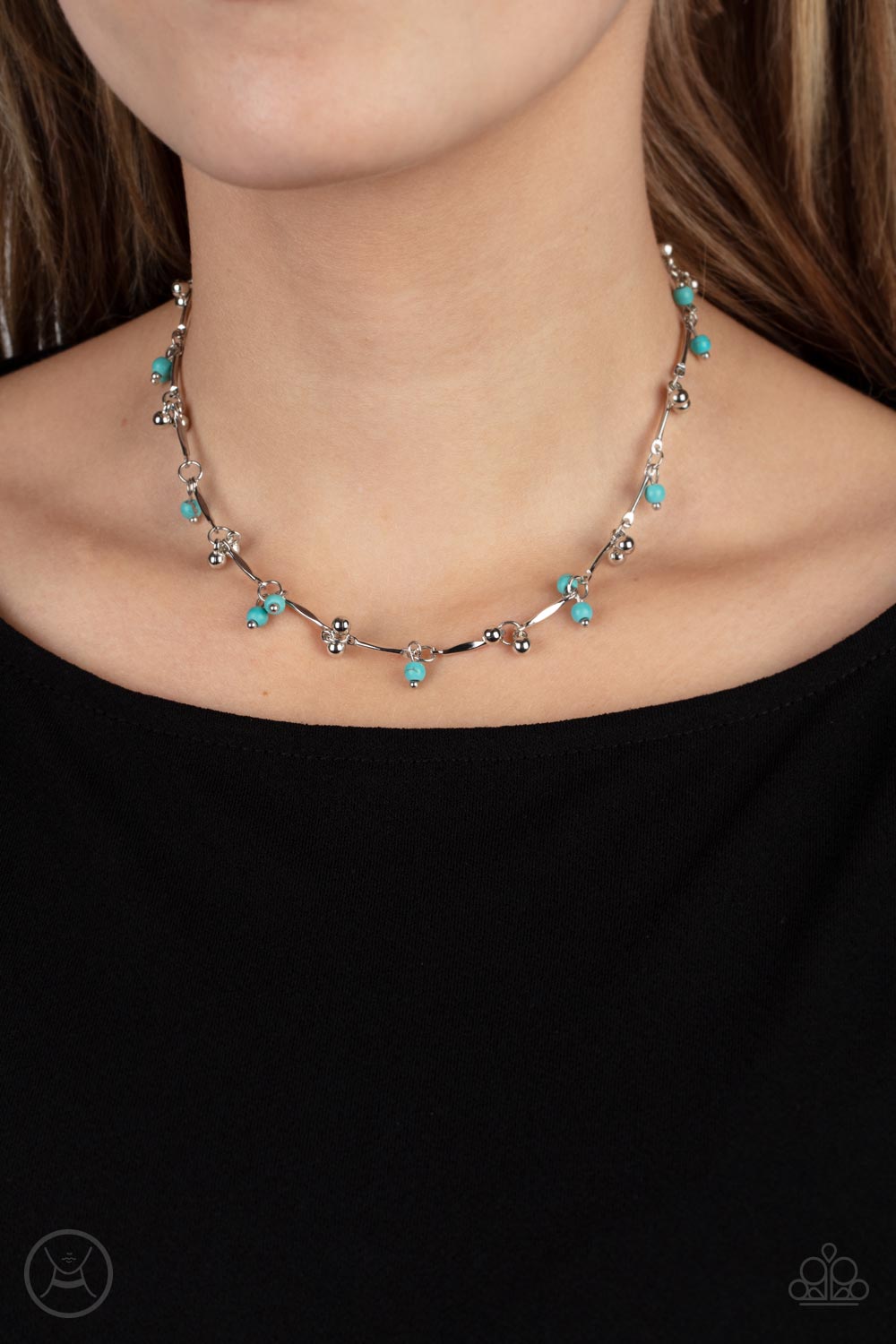Sahara Social - blue - Paparazzi necklace