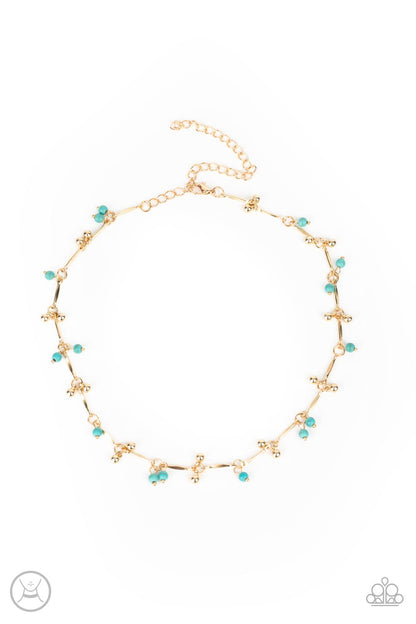 Sahara Social - gold - Paparazzi necklace