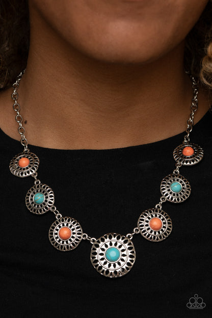 Sahara Solar Power - multi - Paparazzi necklace