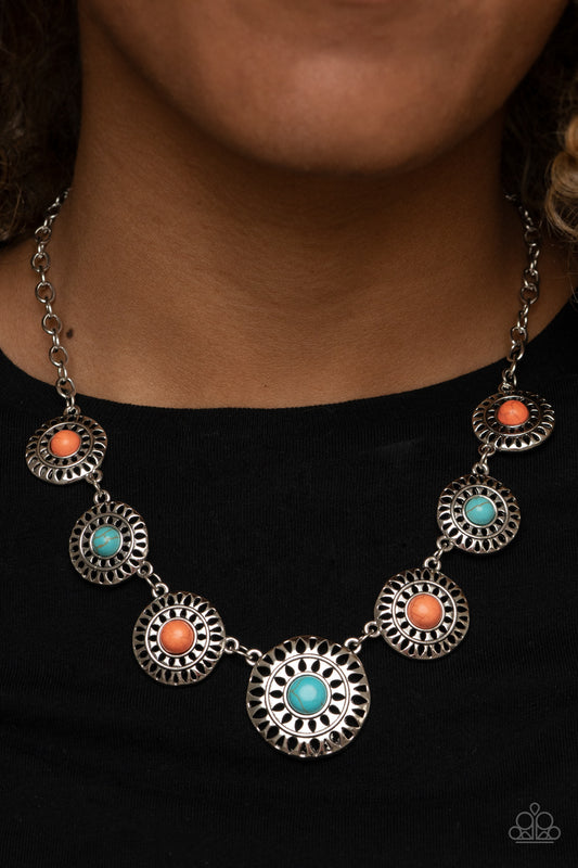 Sahara Solar Power - multi - Paparazzi necklace