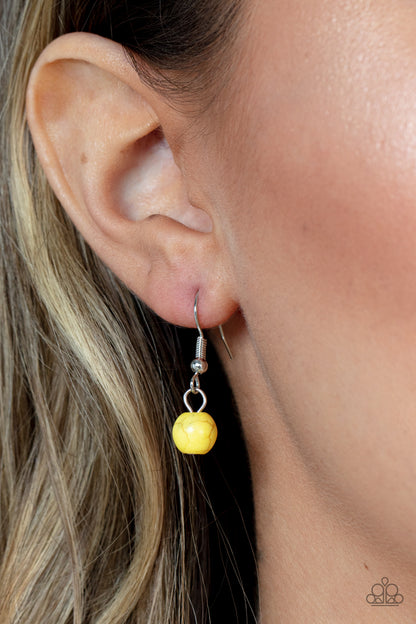Sahara Suburb - yellow - Paparazzi necklace