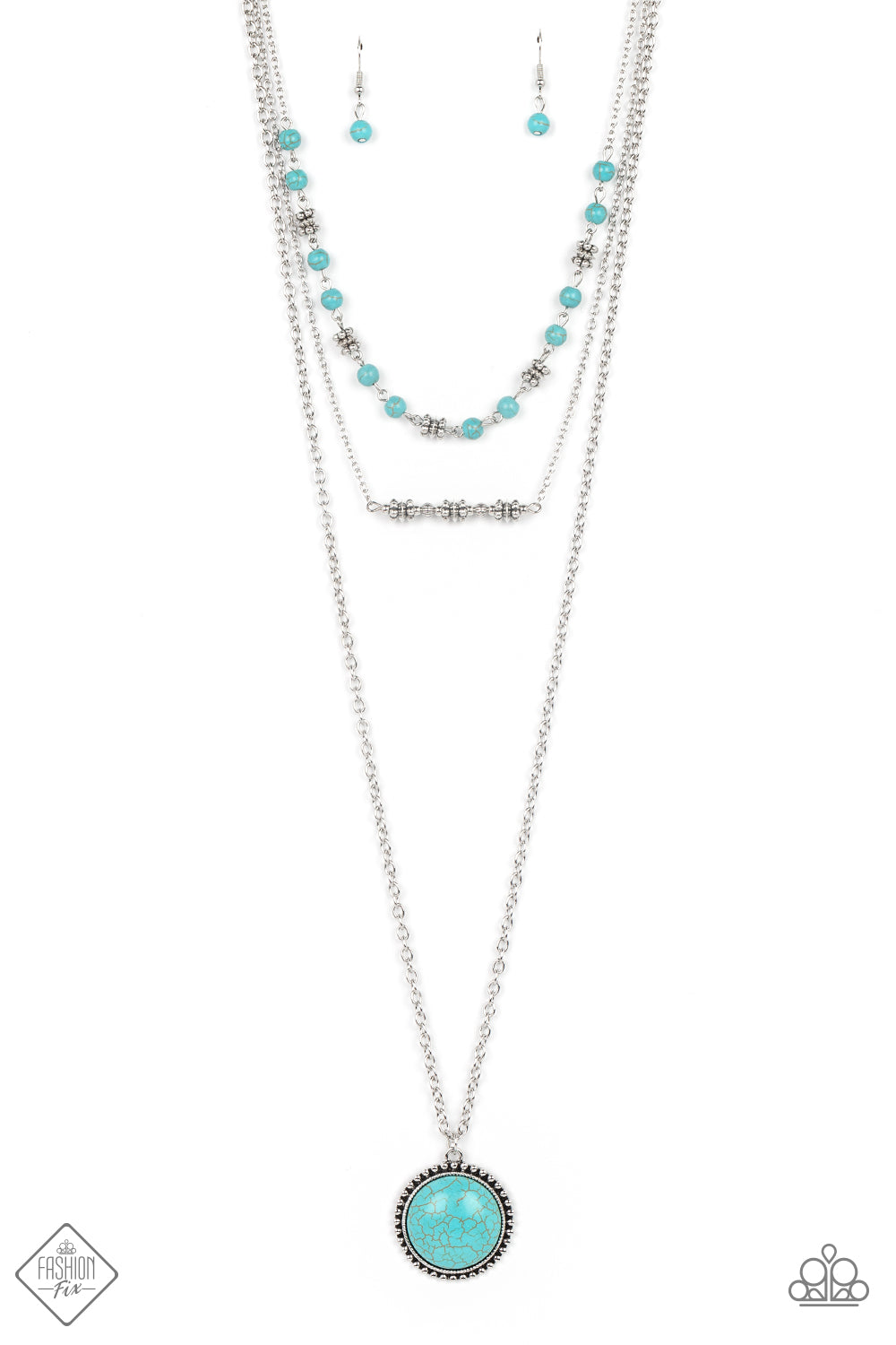 Sahara Symphony - blue - Paparazzi necklace