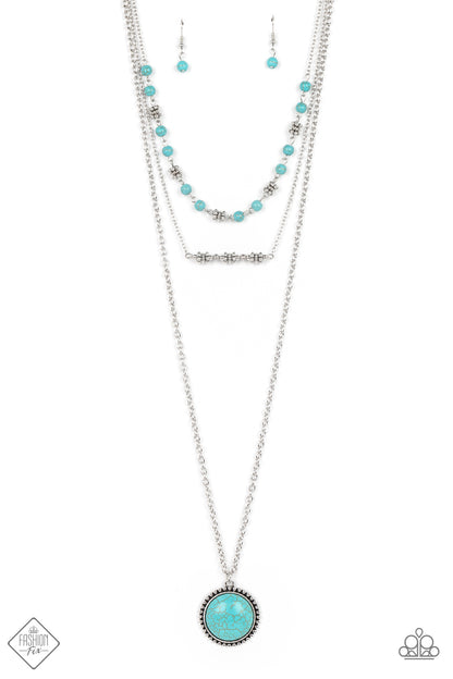 Sahara Symphony - blue - Paparazzi necklace