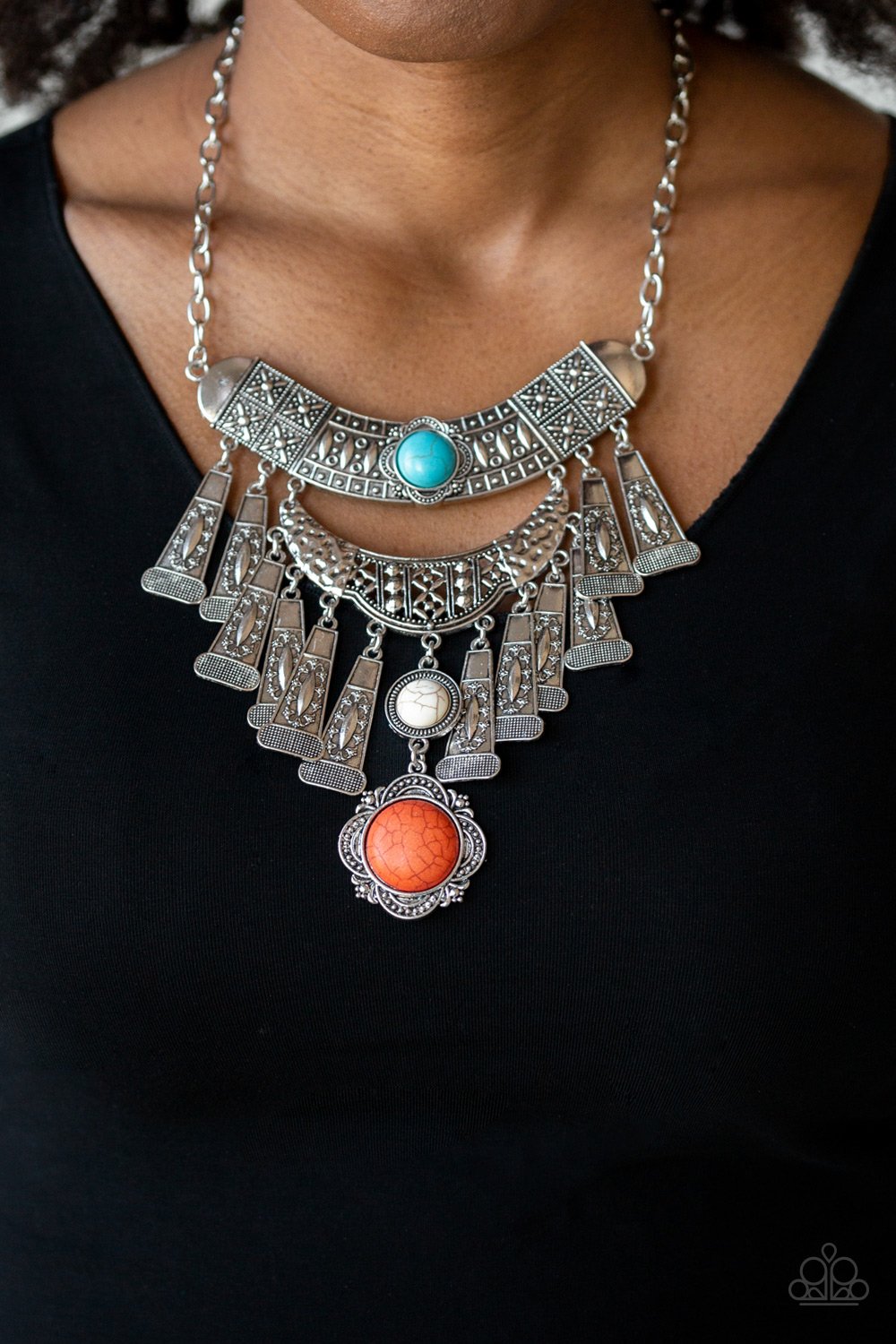 Sahara Royal-multi-Paparazzi necklace