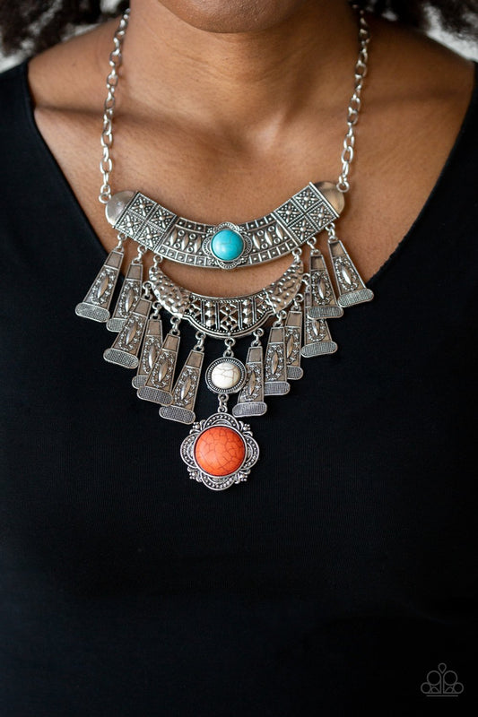 Sahara Royal-multi-Paparazzi necklace