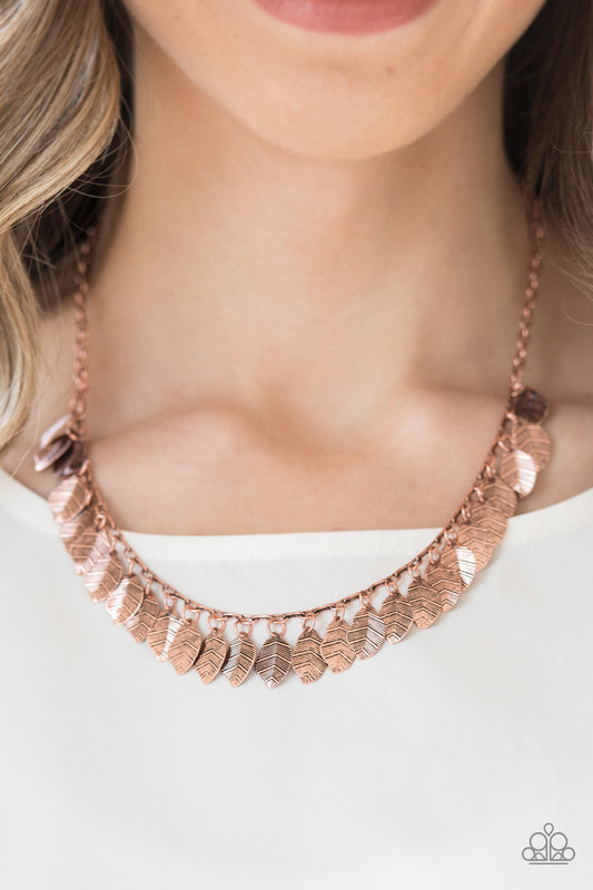 Sail Across the Sky - copper - Paparazzi necklace