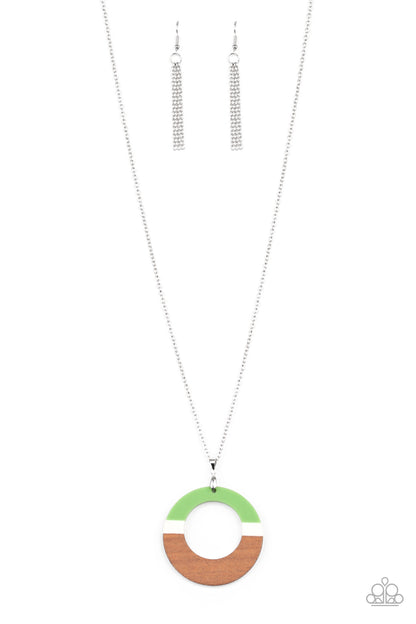 Sail Into the Sunset - green - Paparazzi necklace