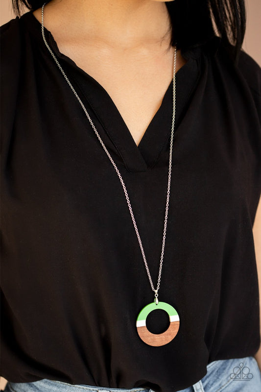 Sail Into the Sunset-green-Paparazzi necklace