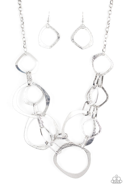 Salvage Yard - silver - Paparazzi necklace