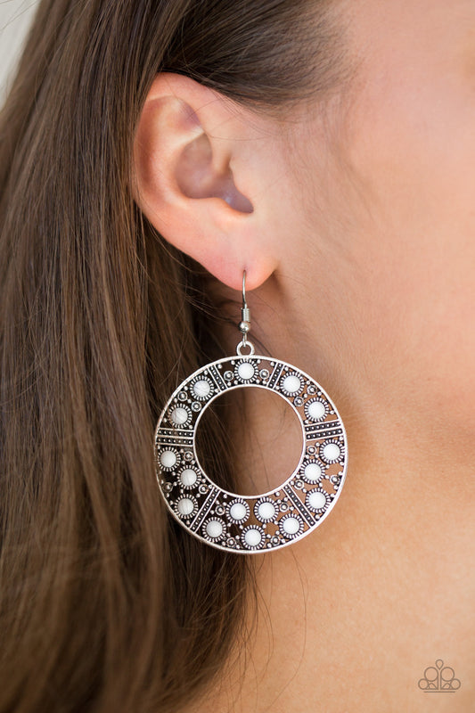 San Diego Samba - white - Paparazzi earrings