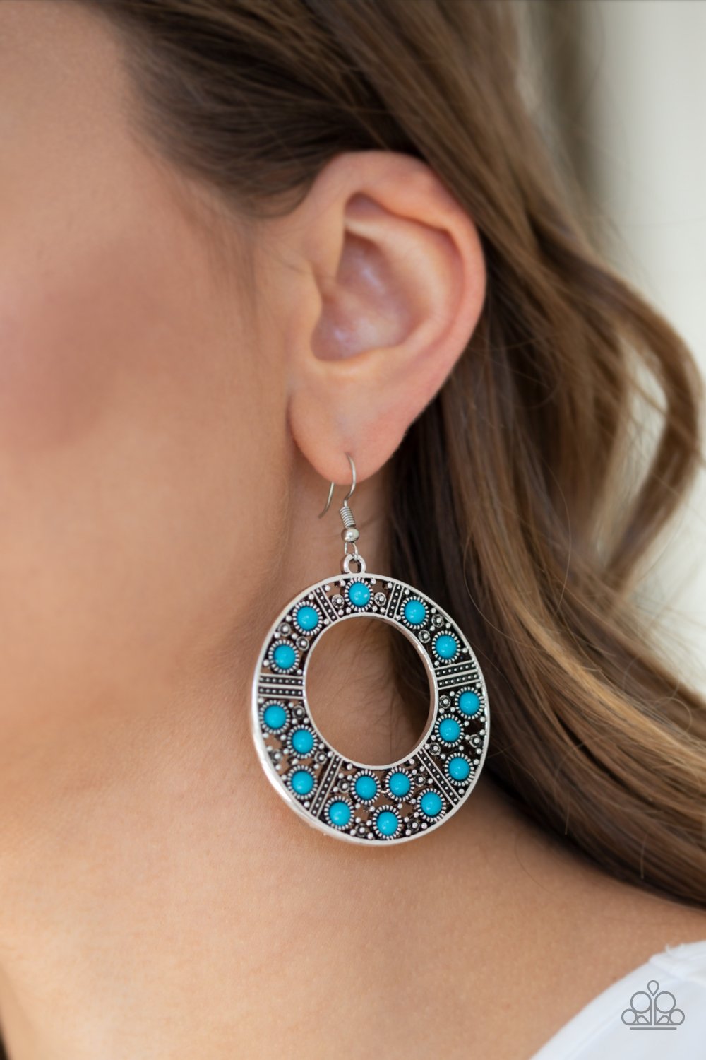 San Diego Samba-blue-Paparazzi earrings