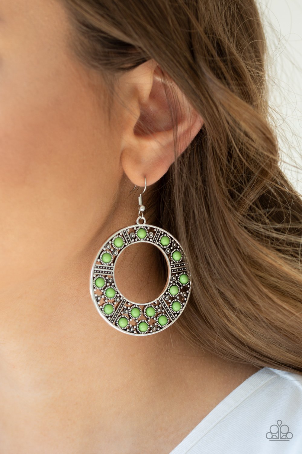 San Diego Samba-green-Paparazzi earrings