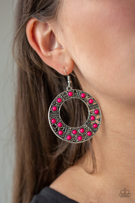 San Diego Samba-pink-Paparazzi earrings