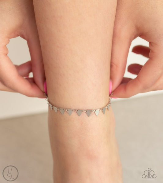 Sand Shark-silver-Paparazzi anklet
