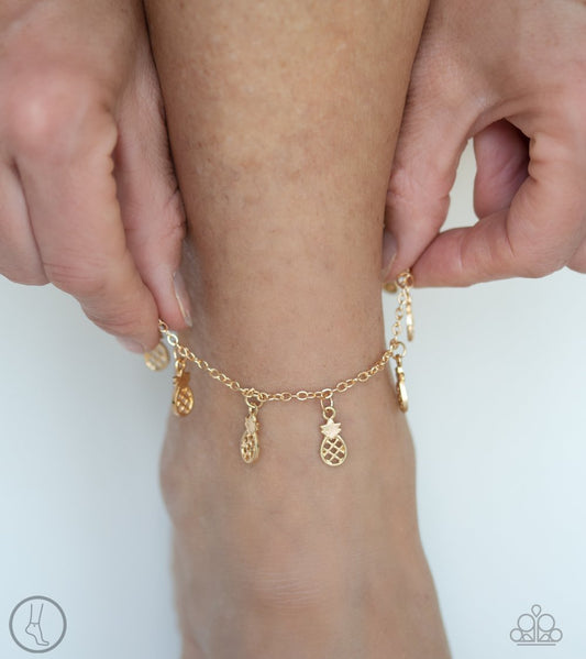 Sand and Sunshine-gold-Paparazzi anklet