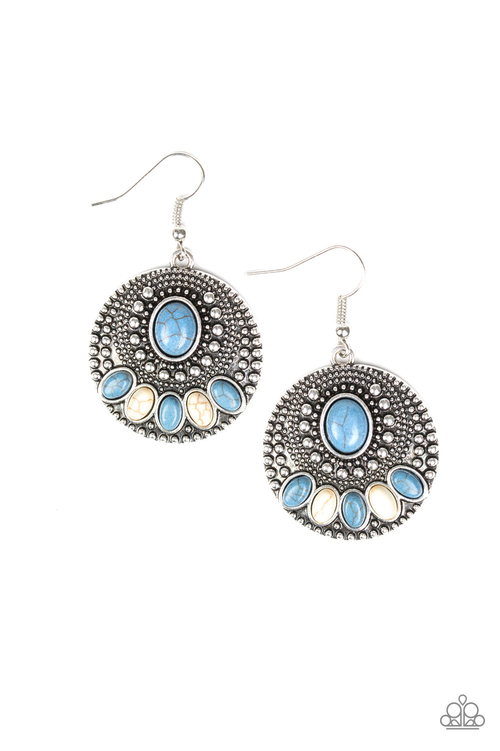 Sandstone Paradise - blue - Paparazzi earrings