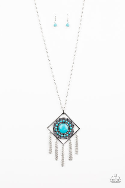 Sandstone Solstice - blue - Paparazzi necklace