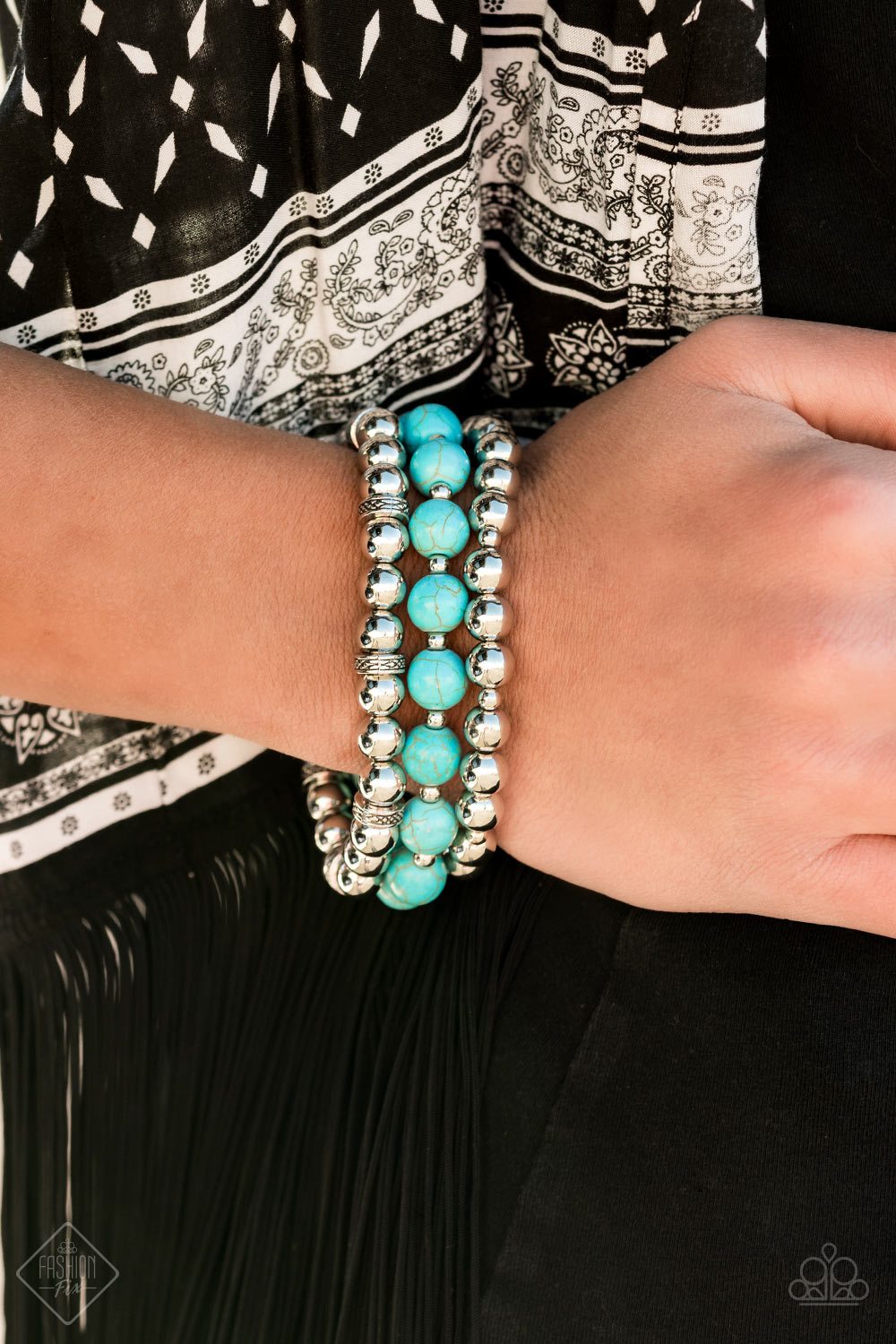 Sandstone Serendipity - blue - Paparazzi bracelet